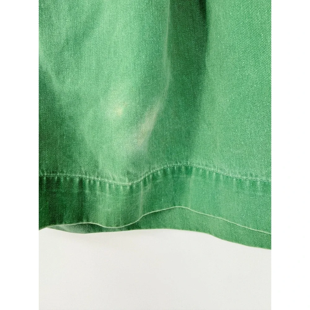 Vintage Banana Republic Safari & Travel Green Pleated Cotton Shorts Mens 38